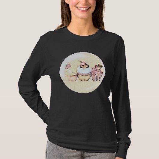 Cute  Cupcake  Bakery Cake  Baking T-shirt (Voorkant)