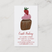 CUTE CUPCAKE Bakery Pastry Chef Modern Visitekaartje (Achterkant)