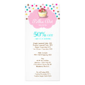 Cute Cupcake Bakery Polka Dot 4 Reclamekaart (Voorkant)