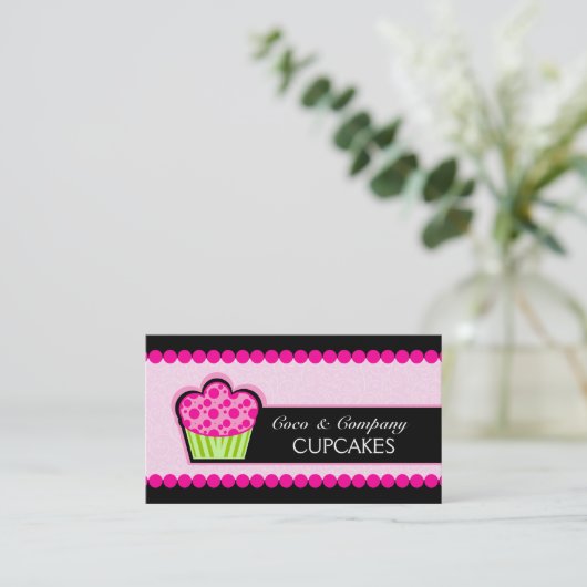 Cute Cupcake Bakery-Visitekaartjes Visitekaartje (Staand voorkant)