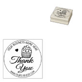 Cute Cupcake Baking Small Business Hartelijk dank Rubberstempel (Gestempeld)