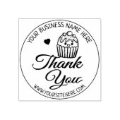 Cute Cupcake Baking Small Business Hartelijk dank Rubberstempel (Afrduk)