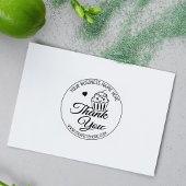 Cute Cupcake Baking Small Business Hartelijk dank Rubberstempel