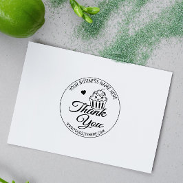 Cute Cupcake Baking Small Business Hartelijk dank Rubberstempel
