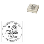 Cute Cupcake Baking Small Business Hartelijk dank Rubberstempel (Gestempeld)
