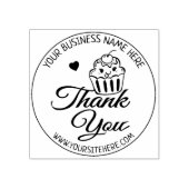 Cute Cupcake Baking Small Business Hartelijk dank Rubberstempel (Afrduk)