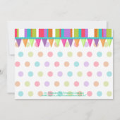 Cute Cupcake Birthday Invitation [drie] Kaart (Achterkant)