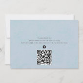 Cute Cupcake Blue QR Code Social Media Simple Kaart (Achterkant)