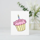 Cute Cupcake Briefkaart (Staand voorkant)