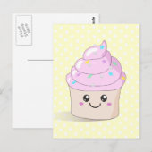 Cute Cupcake Briefkaart (Voorkant / Achterkant)