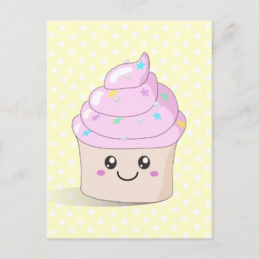 Cute Cupcake Briefkaart (Voorkant)