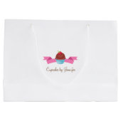 CUTE Cupcake Business Gift Bag Groot Cadeauzakje (Achterkant)