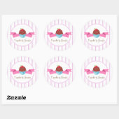 CUTE Cupcake Business Label Round Sticker (Vel)