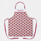 Cute Cupcake Dessert Pattern Women's Cooking Schort (Voorkant)