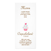 Cute Cupcake Discount Loyalty Cards Polka Dots Reclamekaart (Achterkant)