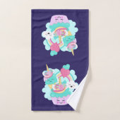 Cute Cupcake en Happy Ice Cream Bad Handdoek (Handdoek)