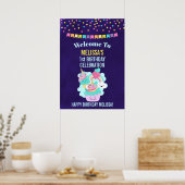 Cute Cupcake en Happy Ice Cream Birthday Poster (Keuken)