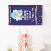 Cute Cupcake en Happy Ice Cream Birthday Spandoek (Insitu)