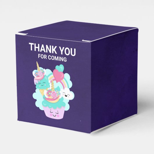 Cute Cupcake en Happy Ice Cream Dank u Bedankdoosjes (Voorkant Zijde)