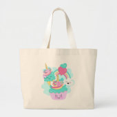 Cute Cupcake en Happy Ice Cream Grote Tote Bag (Voorkant)