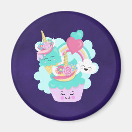 Cute Cupcake en Happy Ice Cream Magneet