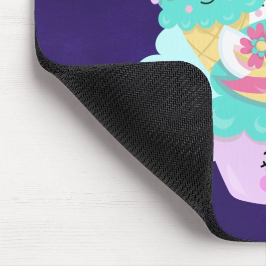 Cute Cupcake en Happy Ice Cream Muismat (Hoek)