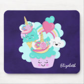 Cute Cupcake en Happy Ice Cream Muismat (Voorkant)