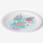 Cute Cupcake en Happy Ice Cream Papieren Bordje (Gekanteld)