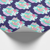 Cute Cupcake en Happy Ice Cream Pattern Cadeaupapier (Hoek)