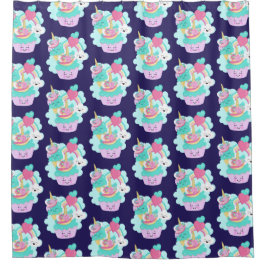Cute Cupcake en Happy Ice Cream Pattern Douchegordijn