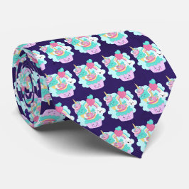 Cute Cupcake en Happy Ice Cream Pattern Stropdas