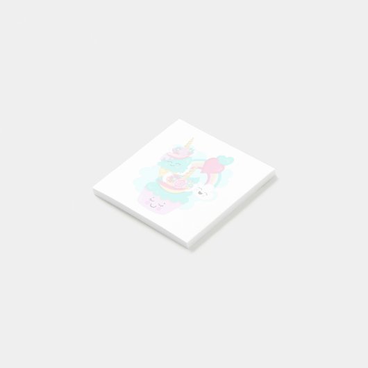 Cute Cupcake en Happy Ice Cream Post-it® Notes (Schuin)