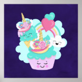 Cute Cupcake en Happy Ice Cream Poster (Voorkant)