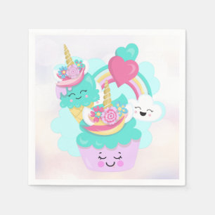 Cute Cupcake en Happy Ice Cream Servet