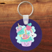 Cute Cupcake en Happy Ice Cream Sleutelhanger (Voorkant)