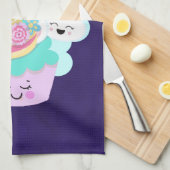 Cute Cupcake en Happy Ice Cream Theedoek (Quarter Fold)