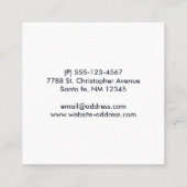 Cute Cupcake en Happy Ice Cream Vierkante Visitekaartje (Achterkant)