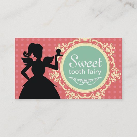 Cute Cupcake Girl Visitekaartjes (Voorkant)
