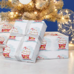 Cute Cupcake House Girly Kerstmis Cadeaupapier<br><div class="desc">Cute Cupcake House Girly kerstwrapping Paper</div>