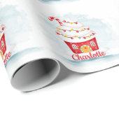 Cute Cupcake House Girly Kerstmis Cadeaupapier (Rol Hoek)