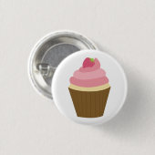Cute Cupcake Illustratie Ronde Button 3,2 Cm (Voorkant /achterkant)