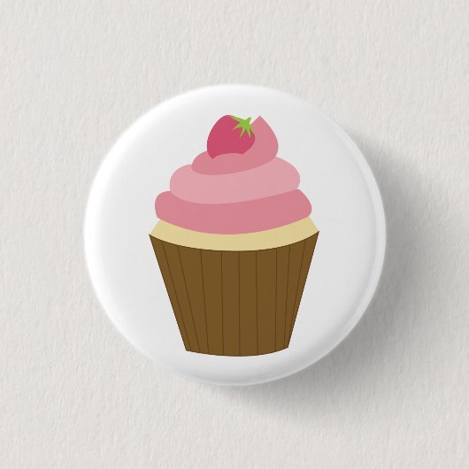 Cute Cupcake Illustratie Ronde Button 3,2 Cm (Voorkant)