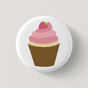 Cute Cupcake Illustratie Ronde Button 3,2 Cm