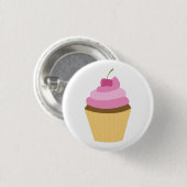 Cute Cupcake Illustratie Ronde Button 3,2 Cm (Voorkant /achterkant)