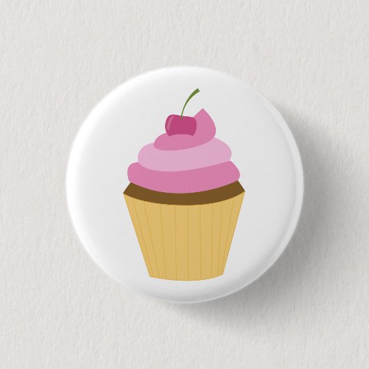 Cute Cupcake Illustratie Ronde Button 3,2 Cm (Voorkant)