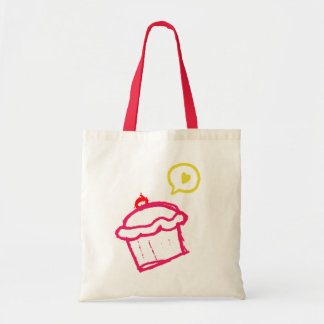 Cute Cupcake Love Budget Canvas tassen