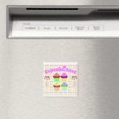 Cute Cupcake Love Chef Magneet (Insitu (Vaatwasser))