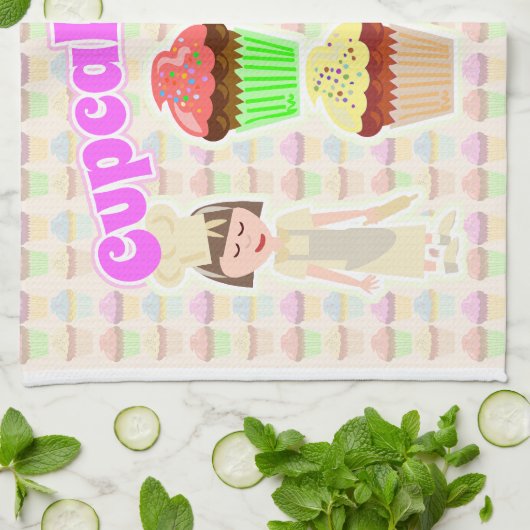 Cute Cupcake Love Chef Theedoek (Gevouwen)