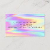 Cute Cupcake Macaron Bakery Colorful Holographic Visitekaartje (Achterkant)