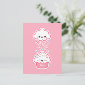 Cute Cupcake met Sprinkles Briefkaart (Staand voorkant)